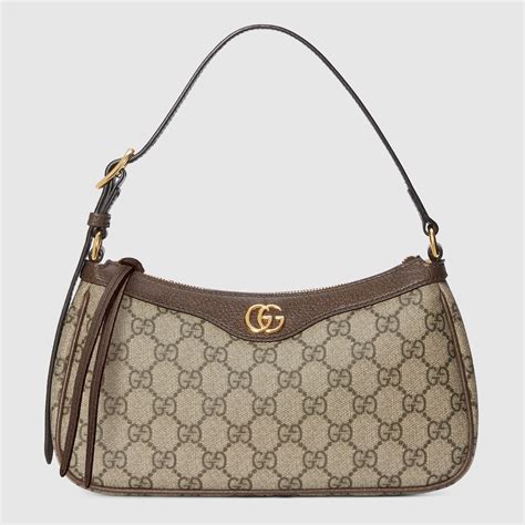 735145 gucci|Ophidia small shoulder bag in beige and ebony Supreme.